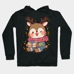 Cute Deer Present Hoodie